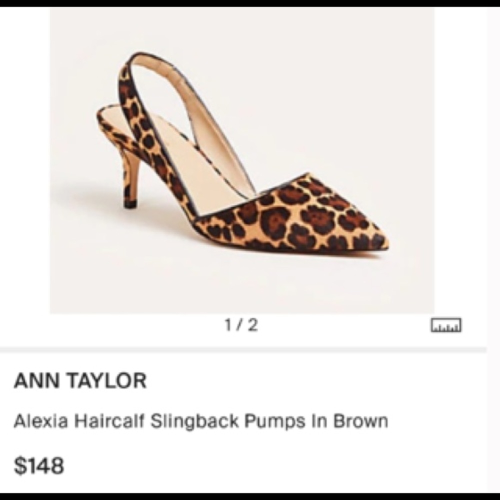 Ann Taylor Alexia Slingback Pumps - Cheetah
